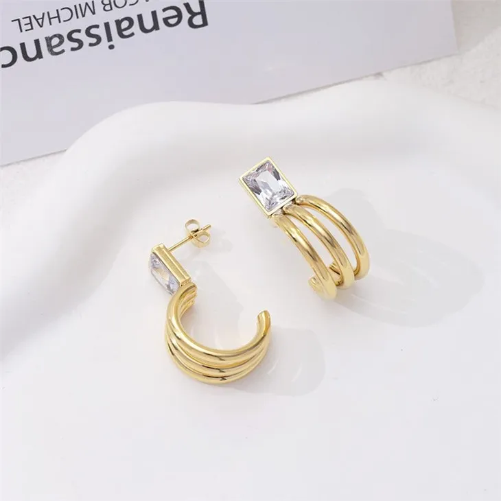 three hoop earrings