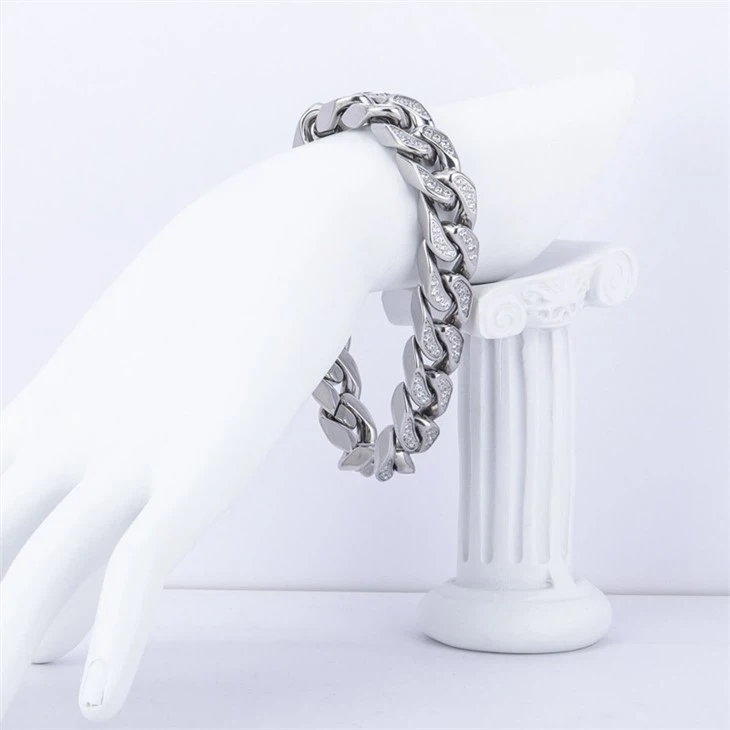 men's stainless steel cuban link bracelet