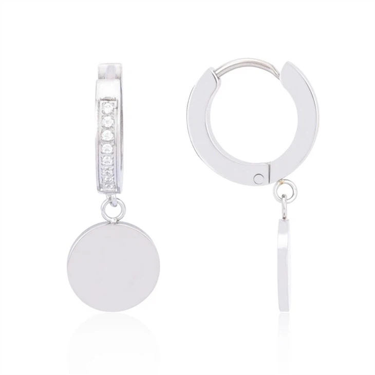 stainless steel huggie hoop earrings