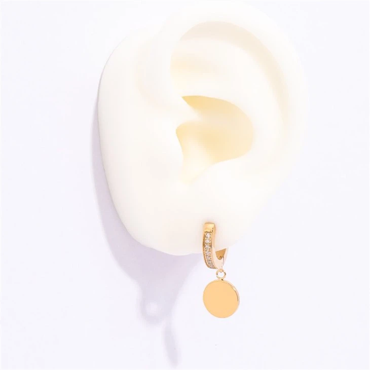 drop huggie hoop earrings