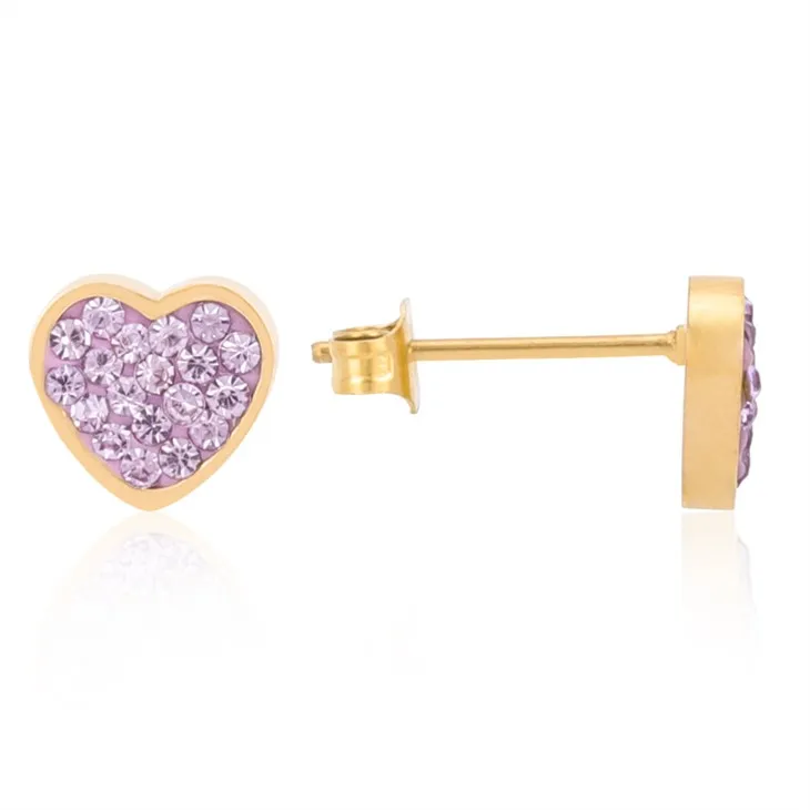 CZ Heart Studs