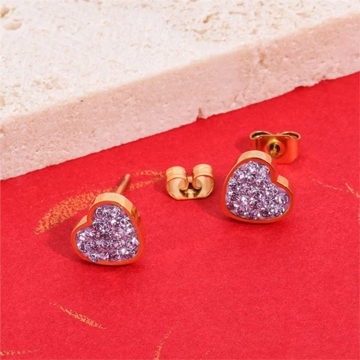 heart ear studs