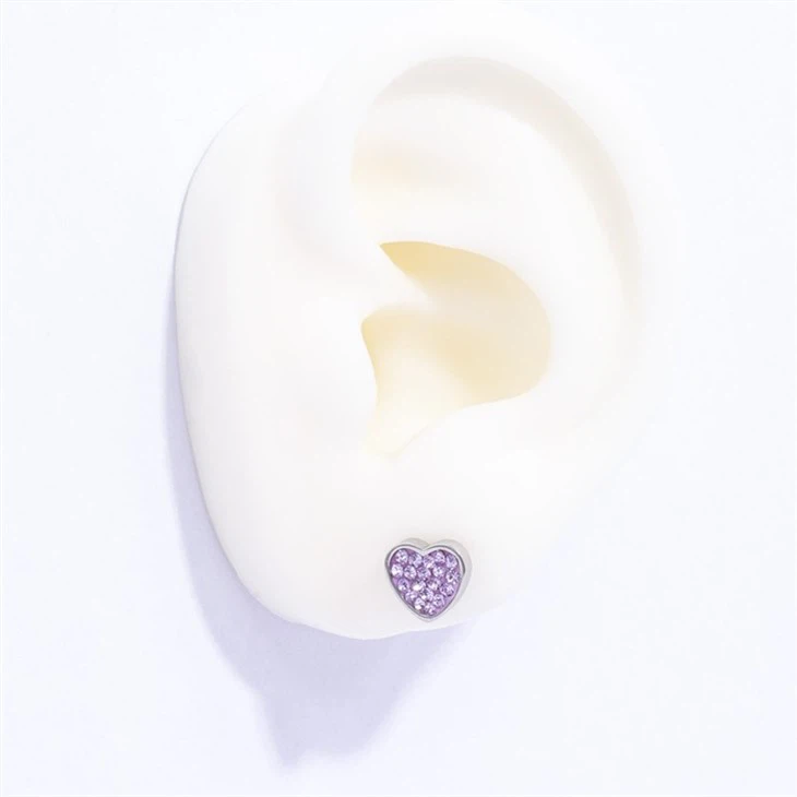 tiny heart studs