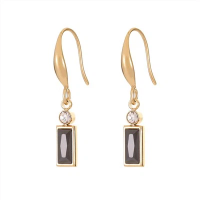 Black Zircon Earrings