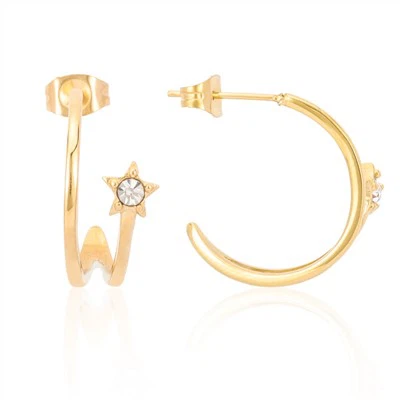 C Shaped Hoop Earrings