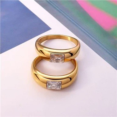 CZ Baguette Band Ring