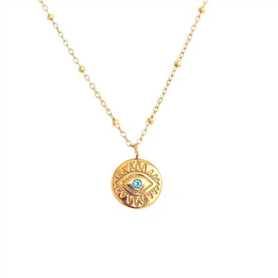 Evil Eye Necklace Gold Plated