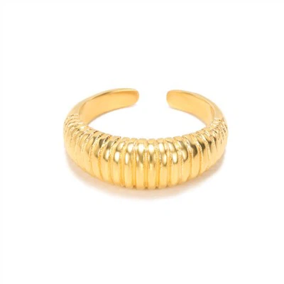Gold Plated Croissant Ring