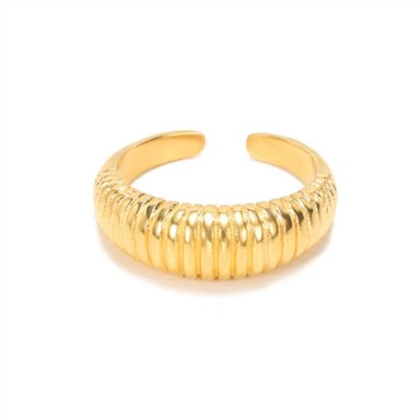 Gold Plated Croissant Ring