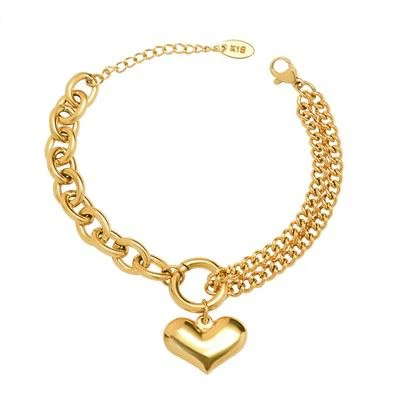 Heart Chain Link Bracelet