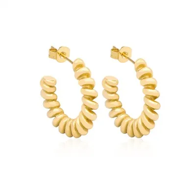 Twisted Rope Hoop Earrings