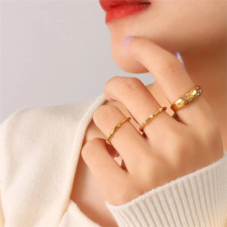 dome ring with stones