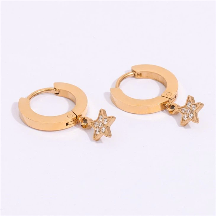 gold plated huggie hoops