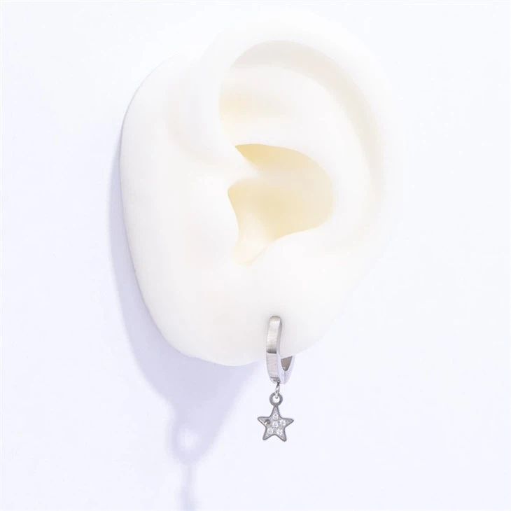 stainless steel huggie hoop earrings