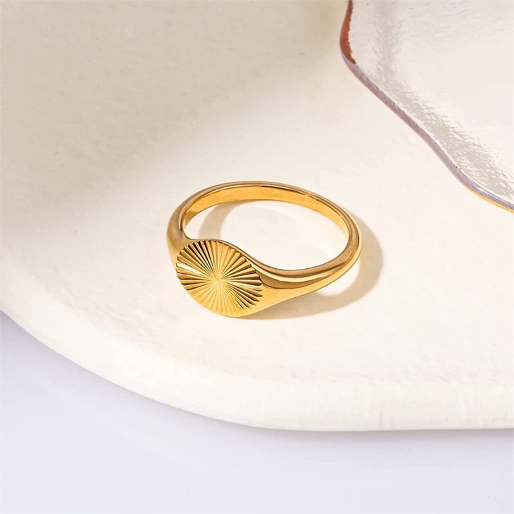 gold plated signet ring