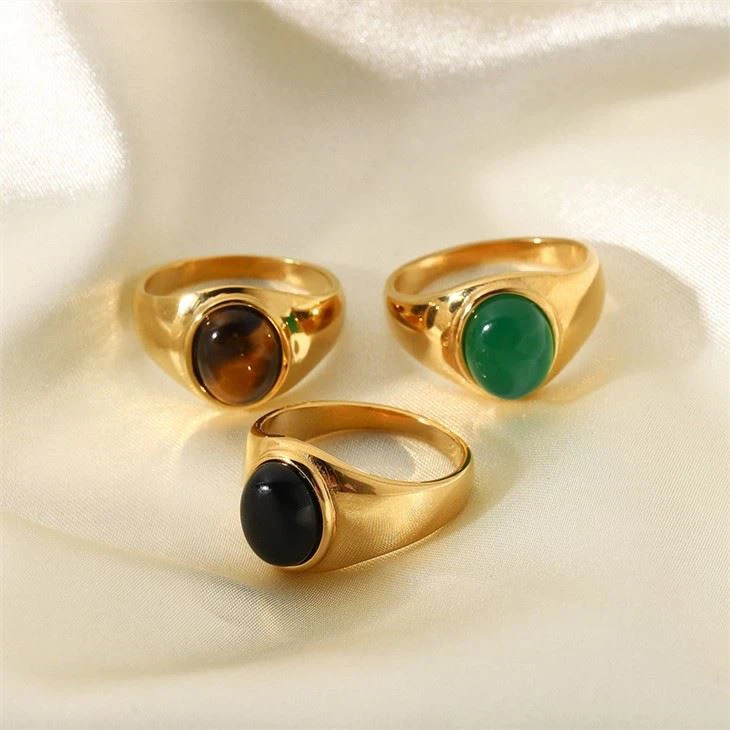 tiger eye gemstone ring