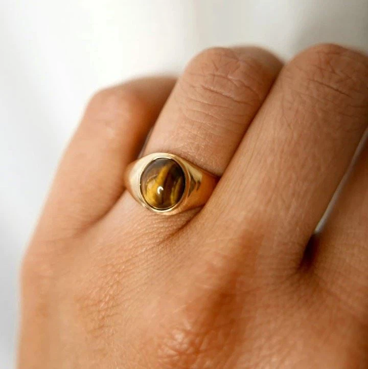 tigers eye ring band