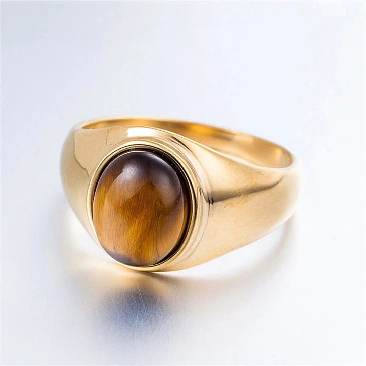 Tiger Eye Band Ring