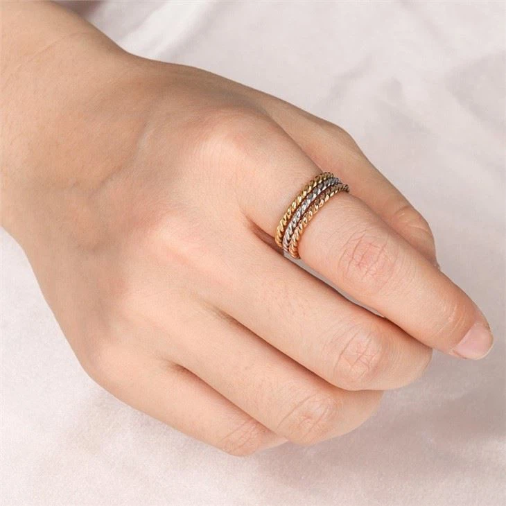 thin band rings for her