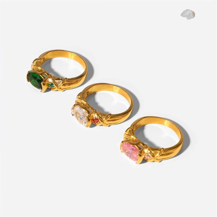 ring with zircon stone