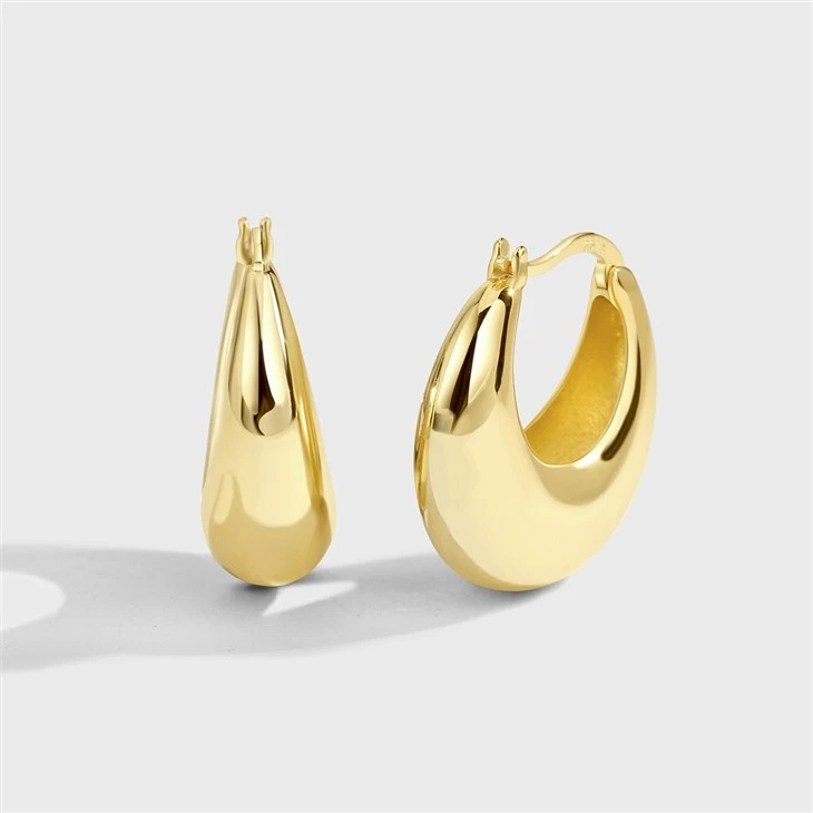 crescent moon earrings hoops