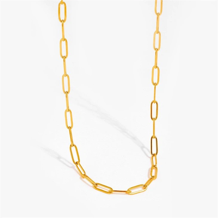 stainless steel paperclip necklace