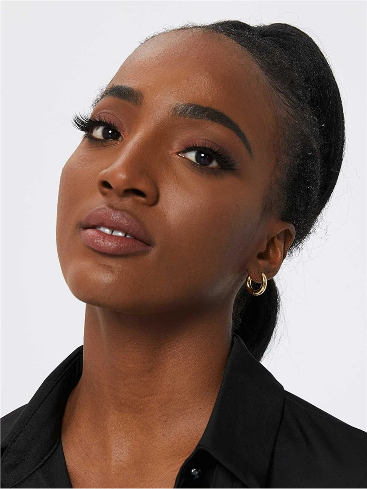 gold plated huggie hoops