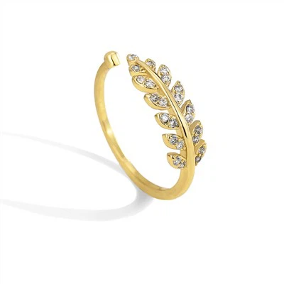 CZ Olive Leaf Band Ring