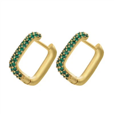 Pave CZ Square Hoops