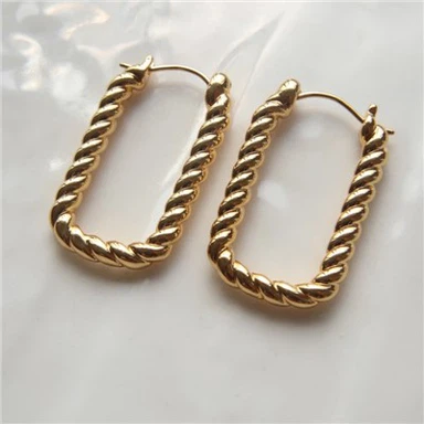 Square Link Earrings