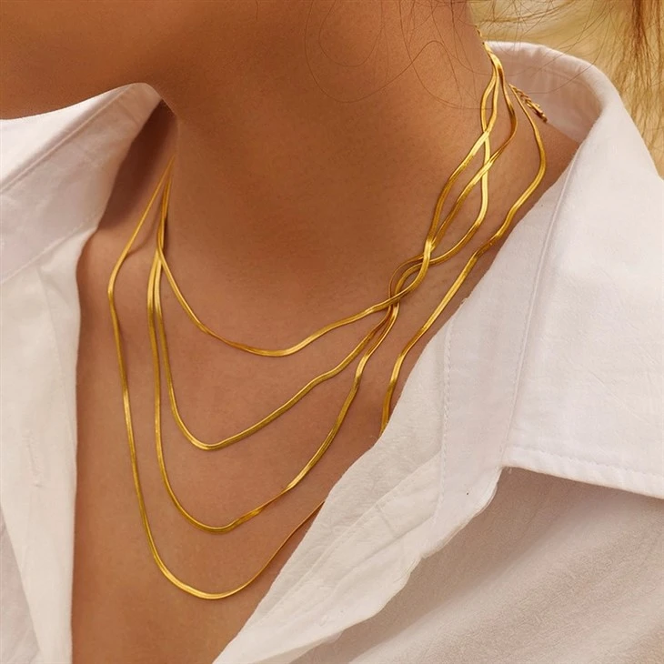 4mm Herringbone Chain Necklace factory