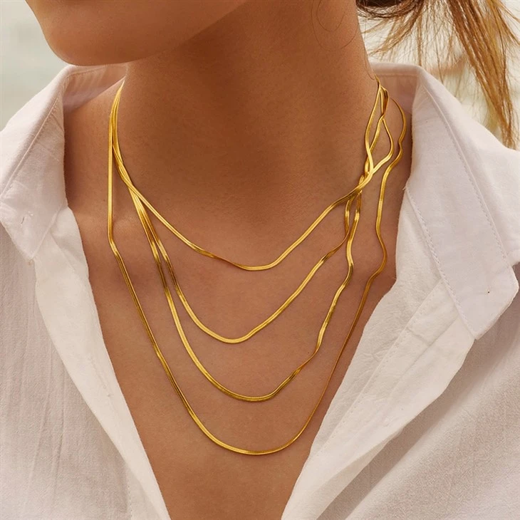 4mm Herringbone Chain Necklace
