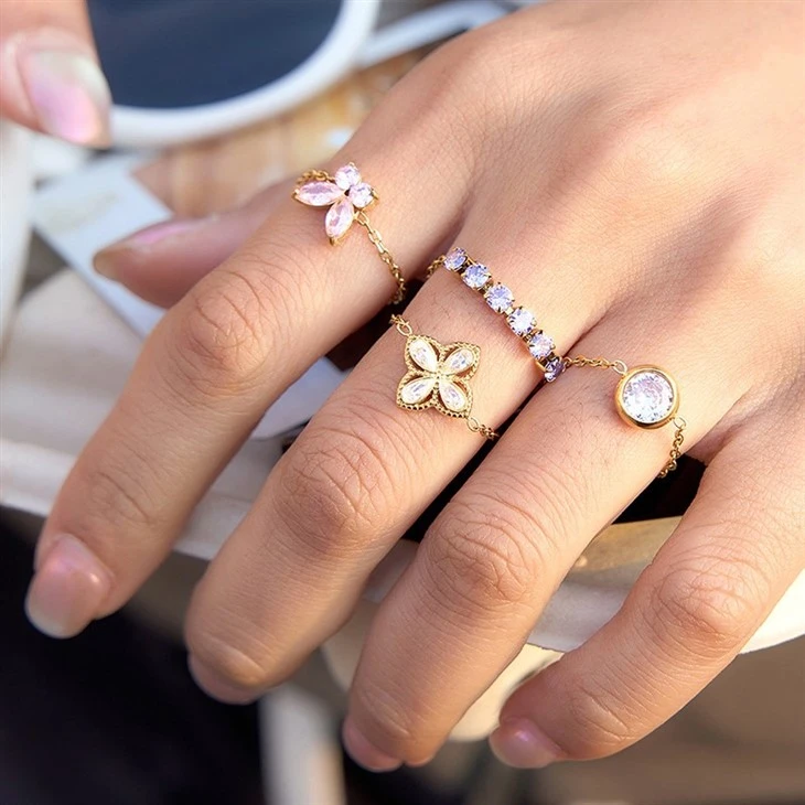 Adjustable Zircon Band Rings best