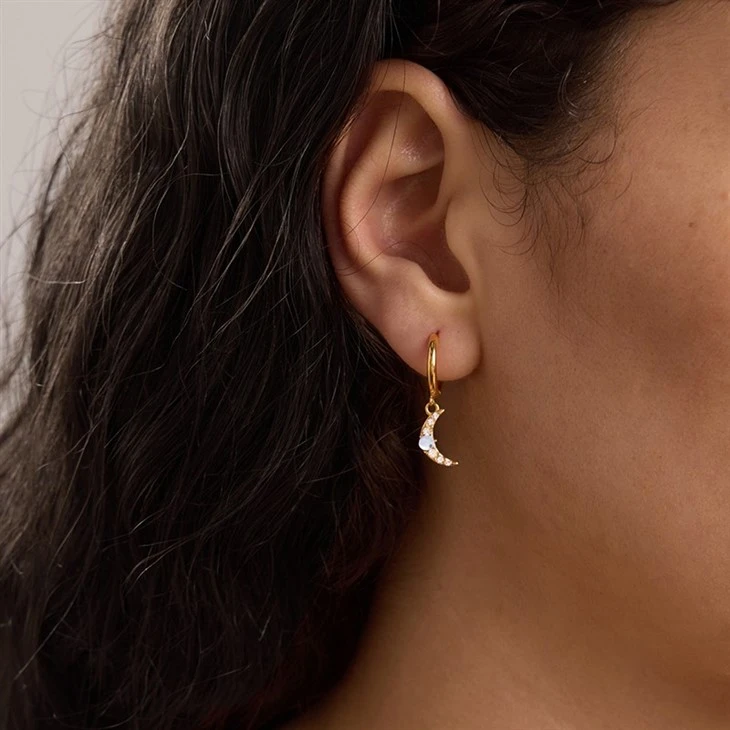 Asymmetrical Star Moon Earrings suppliers