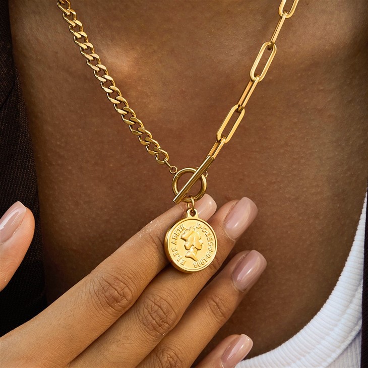 Coin Pendant OT Buckle Necklace factory