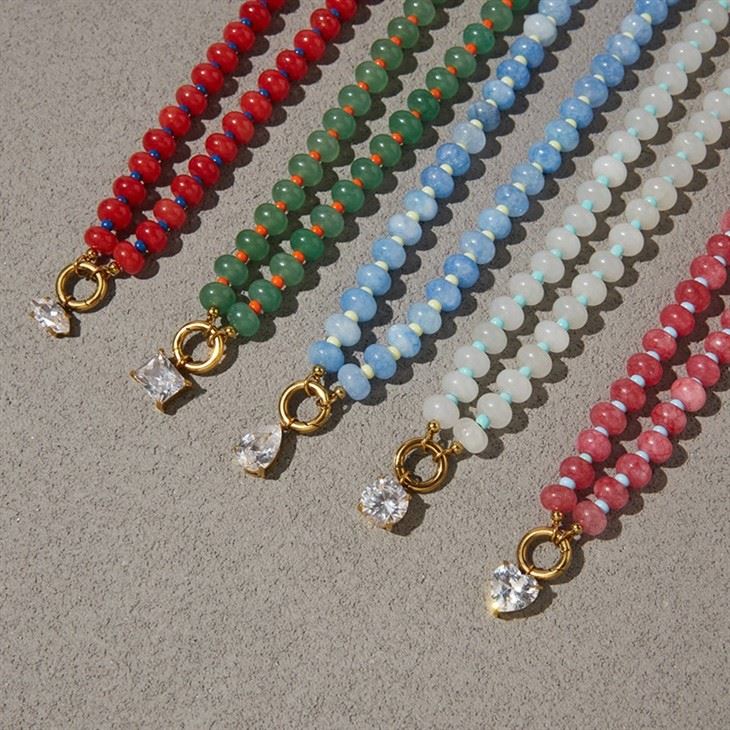 Colourful Natural Stone Beaded Necklace best