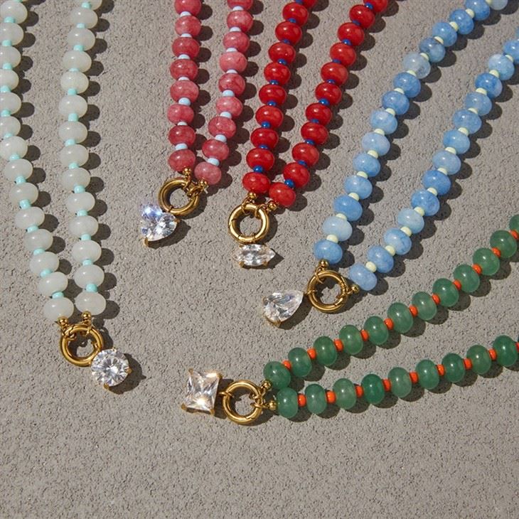Colourful Natural Stone Beaded Necklace best