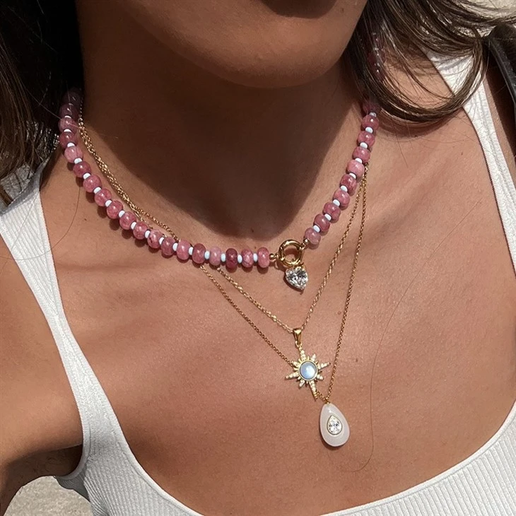Colourful Natural Stone Beaded Necklace best