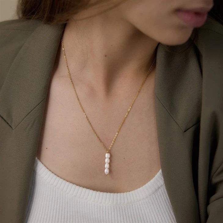 Crescent Moon CZ Pearl Necklace best