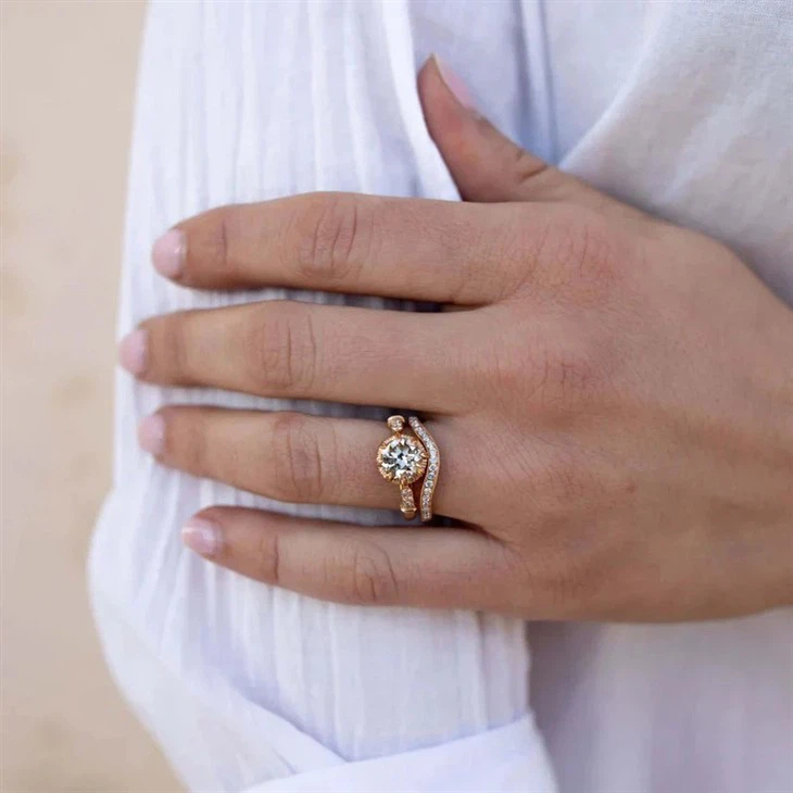 Cubic Zirconia Wave Ring