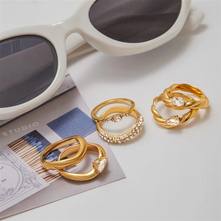 CZ Chunky Wave Ring high quality