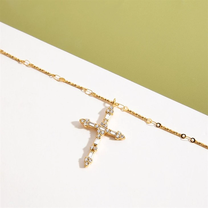 CZ Cross Inlaid Necklace price