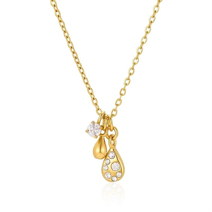 CZ Double Teardrop Necklace high quality