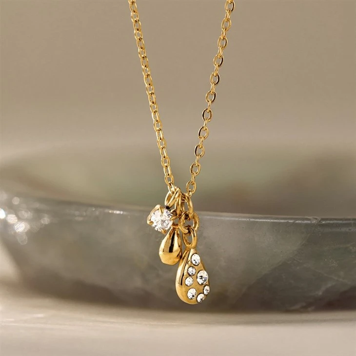 CZ Double Teardrop Necklace best