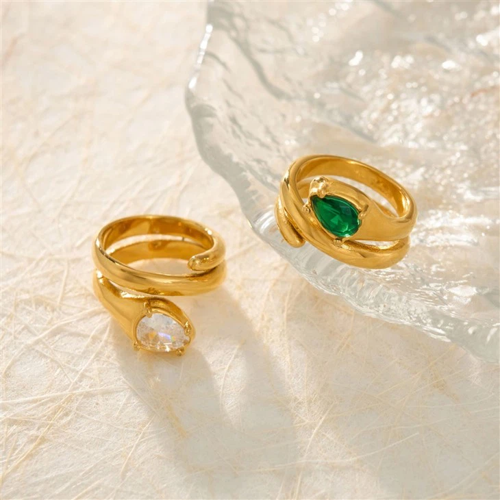 CZ Minimalist Snake Ring factory