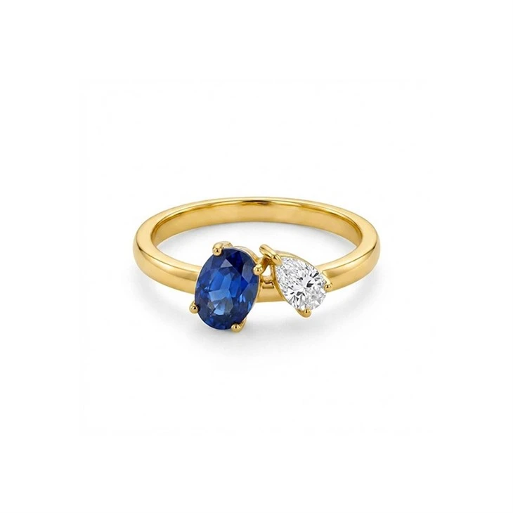 CZ Oval Pear Ring high quality