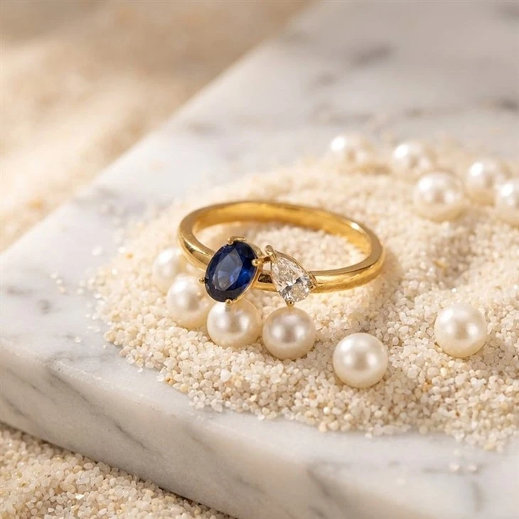 CZ Oval Pear Ring high quality