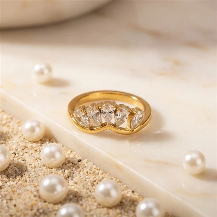 CZ Oval Pear Ring suppliers