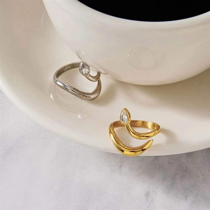 CZ Snake Shaped Open Ring best