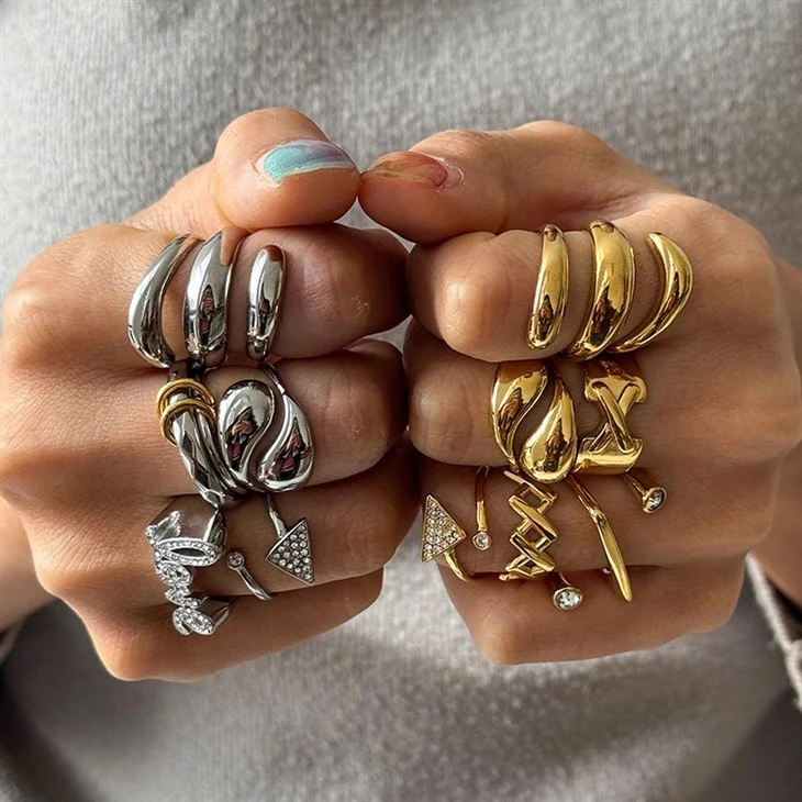 CZ Triangle Wrap Ring factory